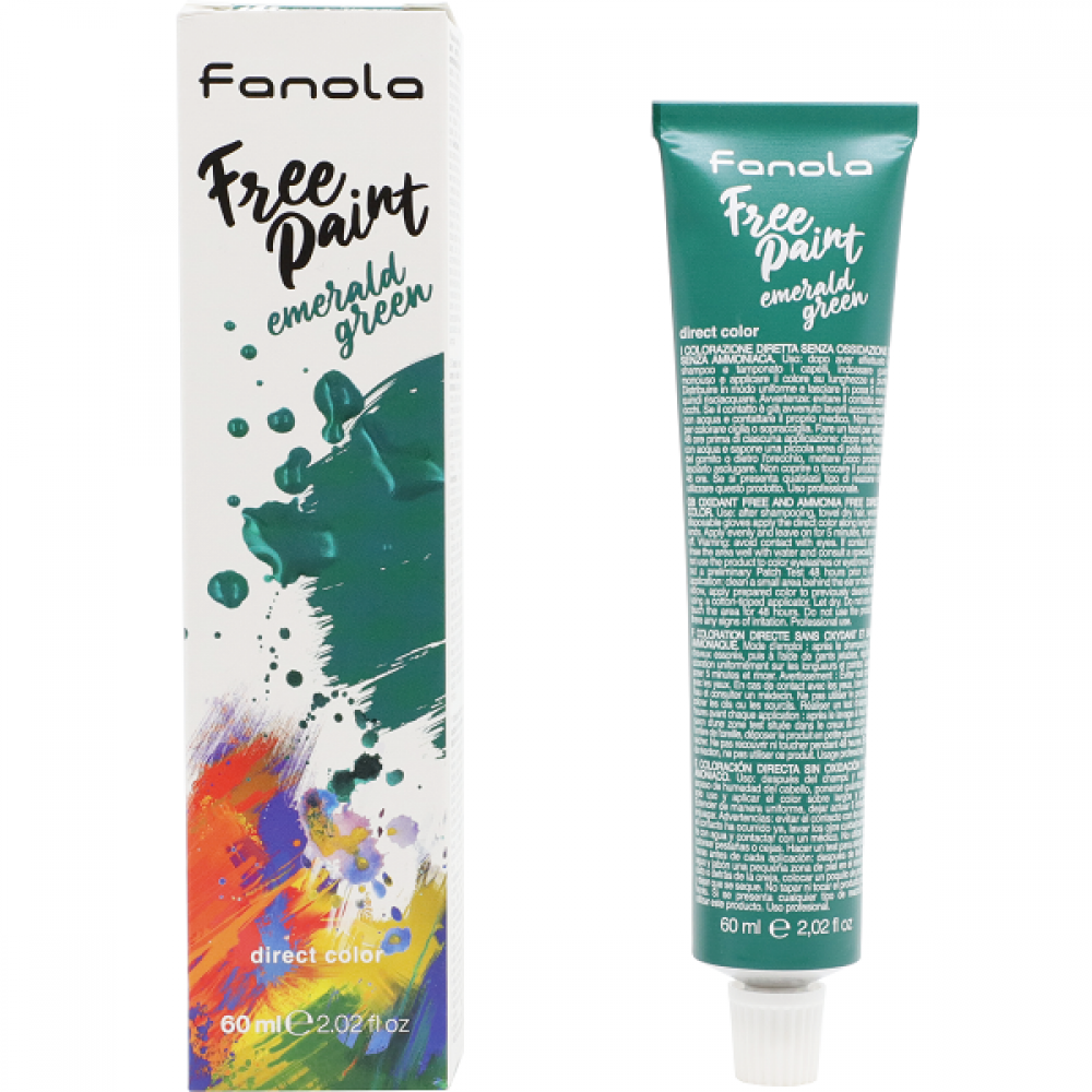 Fanola Free Paint Direct Colour Emerald Green - 60ml